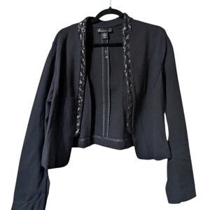 NWOT Lane Bryant Sequin Trim Open Jacket, Size 14
